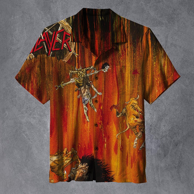 Slayer - HELL AWAITS Unisex Hawaiian Shirt