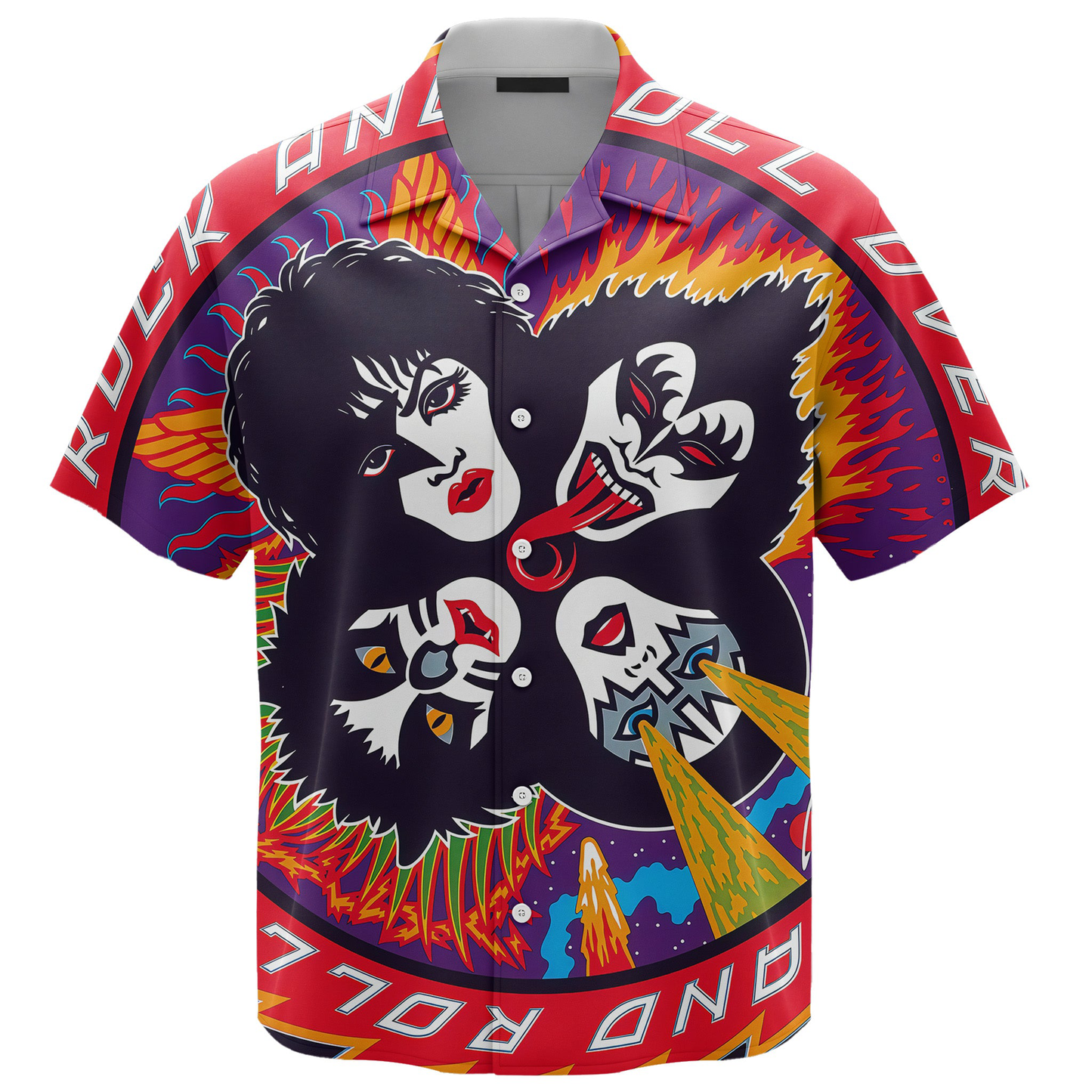 KISS-Rock and Roll over Unisex Hawaiian Shirt